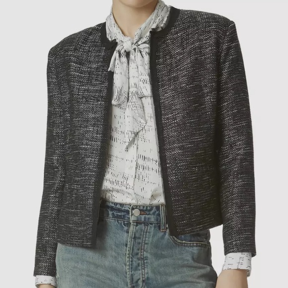 Avec Les Filles Jackets & Blazers - Avec Les Filles Kensington Raw Edge Tweed Jacket M